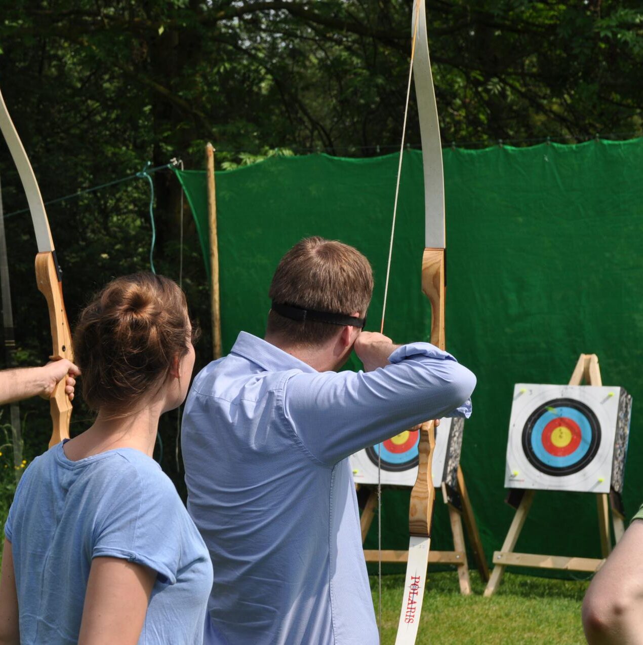 Blind boogschieten Gelderland Lochem Eefde de Wijte breakout teamactiviteiten teambuilding Deventer Apeldoorn